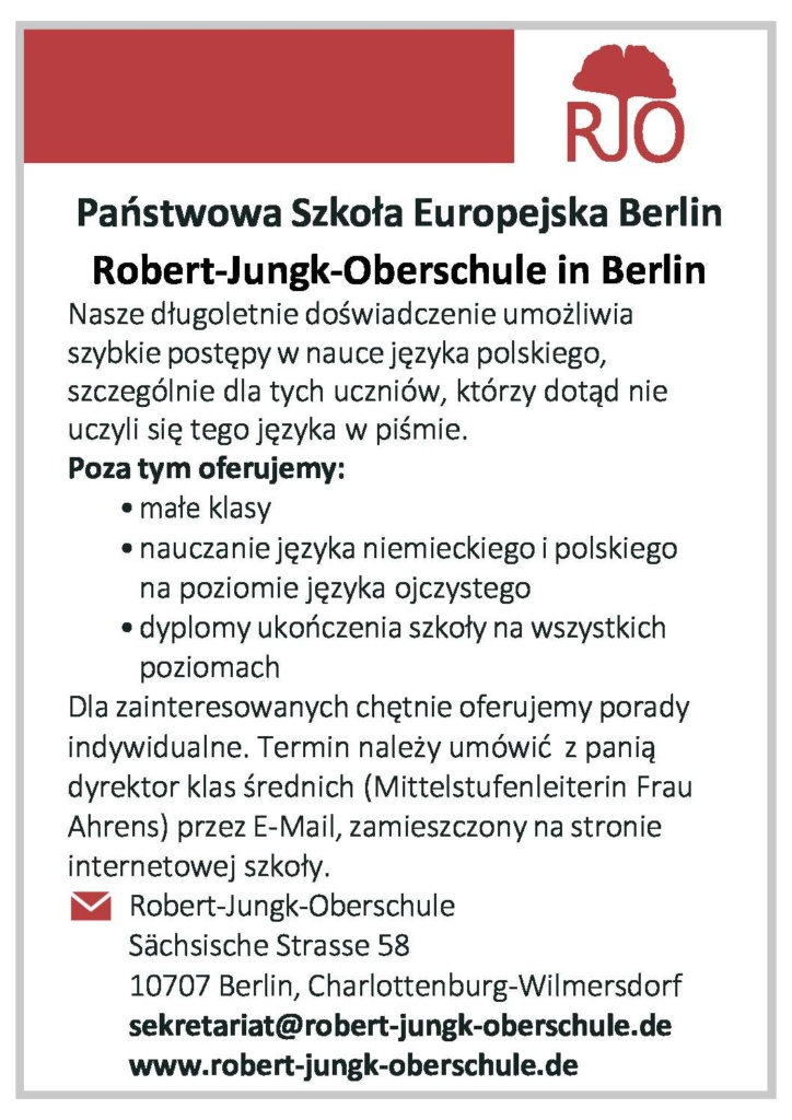 Nabór do Robert-Jungk-Oberschule
