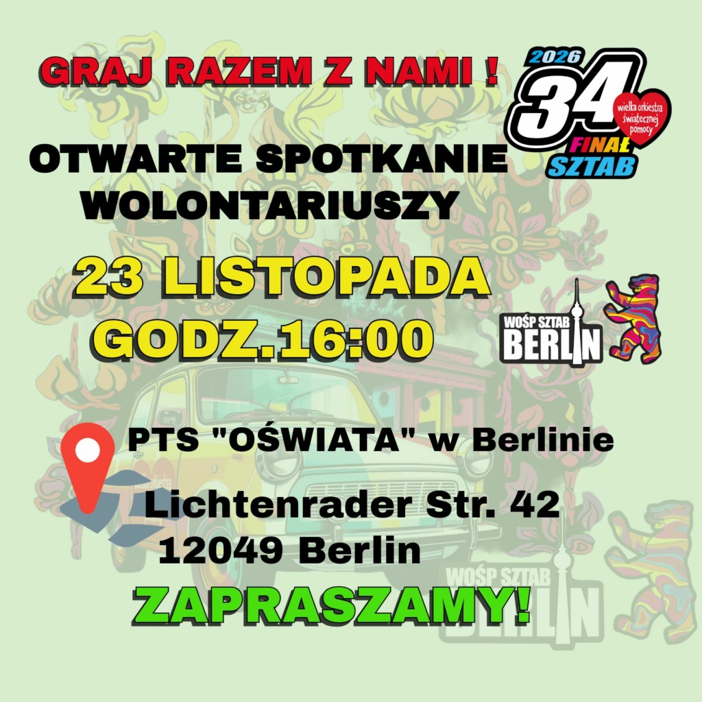 Sztab WOŚP zaprasza