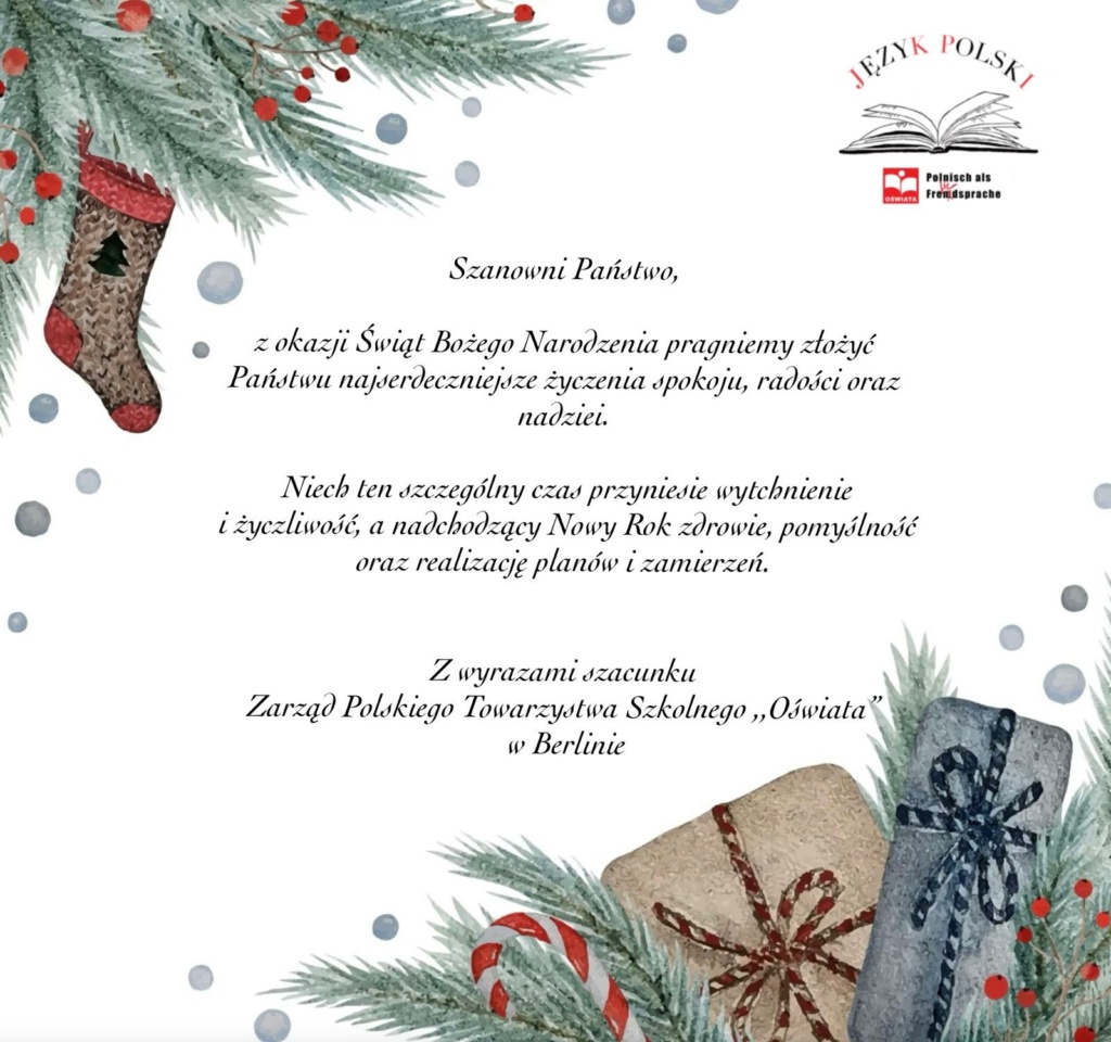 Życzenia Świąteczno-Noworoczne