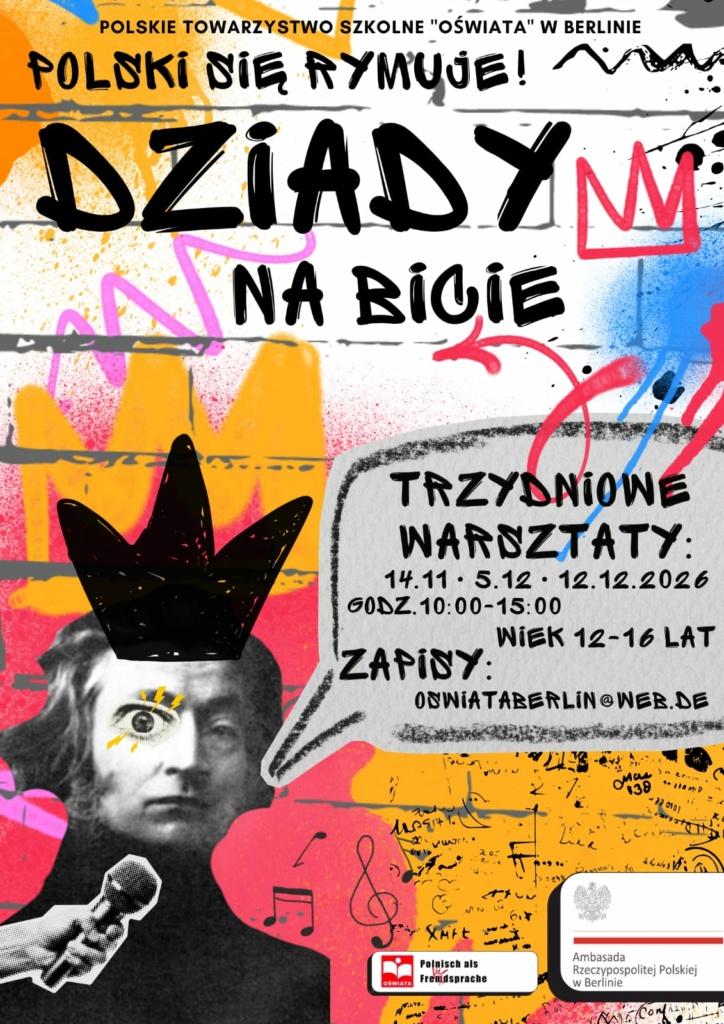 {:pl}Polski się rymuje! Dziady na bicie.{:}{:de}Polnisch reimt sich! Dziady auf Beats.{:}
